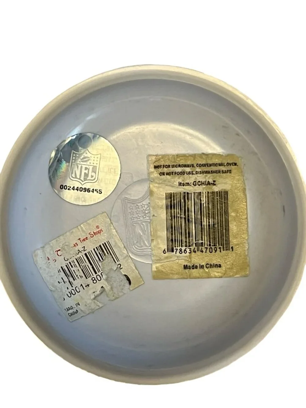 New York Giants Chip & Dip Bowl 13” NFL NY Logo Serving Platter Blue White